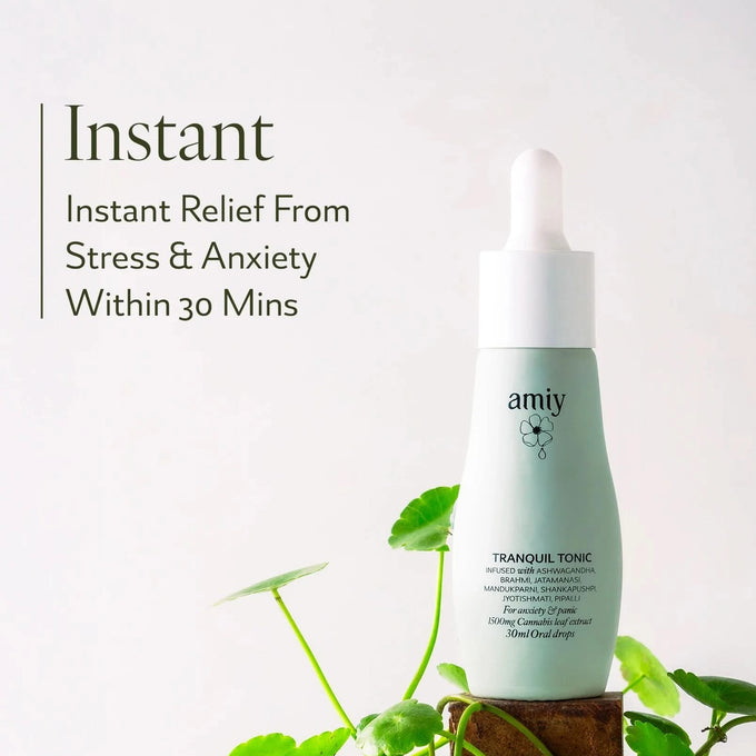 Tranquil Tonic dual-action oral drops for instant relief from anxiety, panic, stress, tension