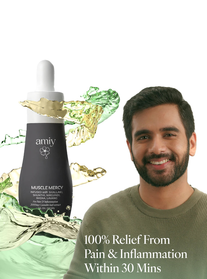 Muscle Mercy 100% relief within 30 Min Naturally from muscle & joint pain, swelling, stiffness, soreness oral drops