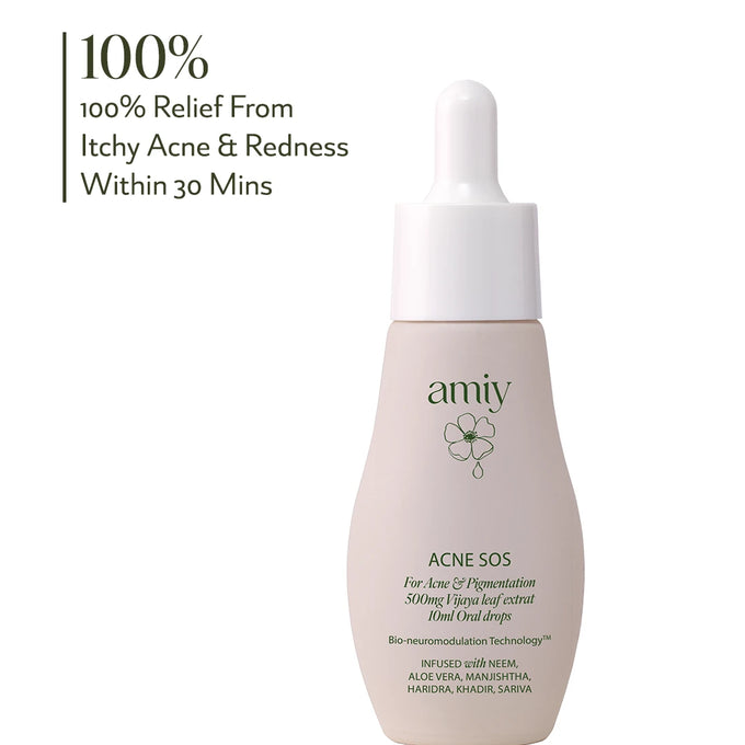 Acne SOS Mini 100% relief within 30 Min Naturally from itch, redness, breakouts, pimples & inflammation oral drops