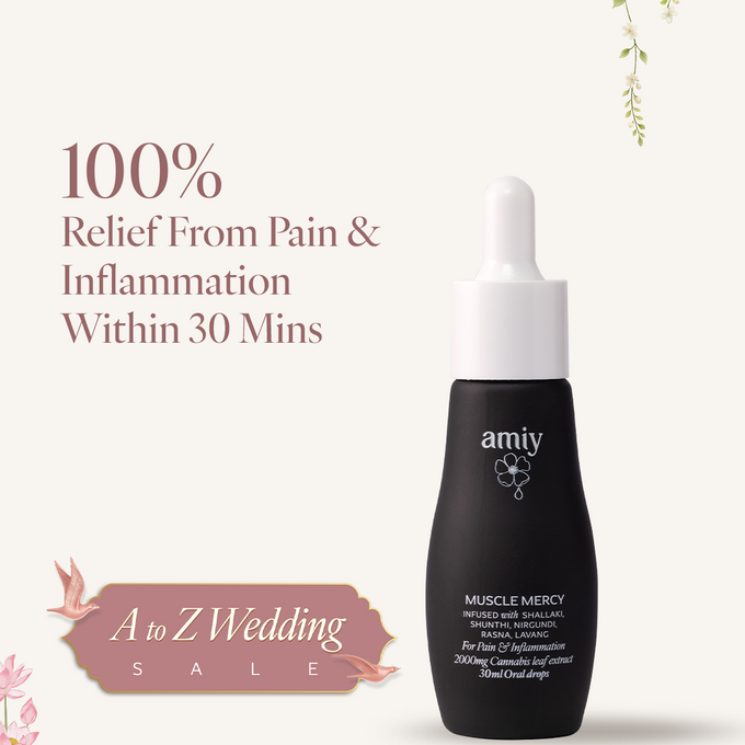 Muscle Mercy dual-action oral drops for instant relief from muscle & joint pain, swelling & inflammation