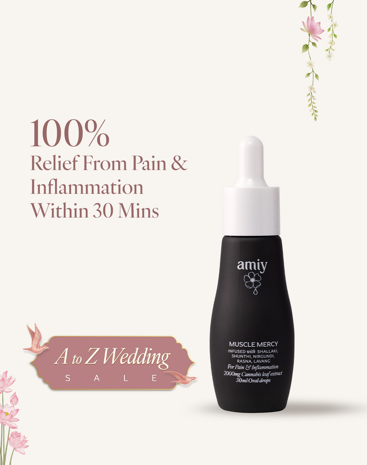 Muscle Mercy dual-action oral drops for instant relief from muscle & joint pain, swelling & inflammation