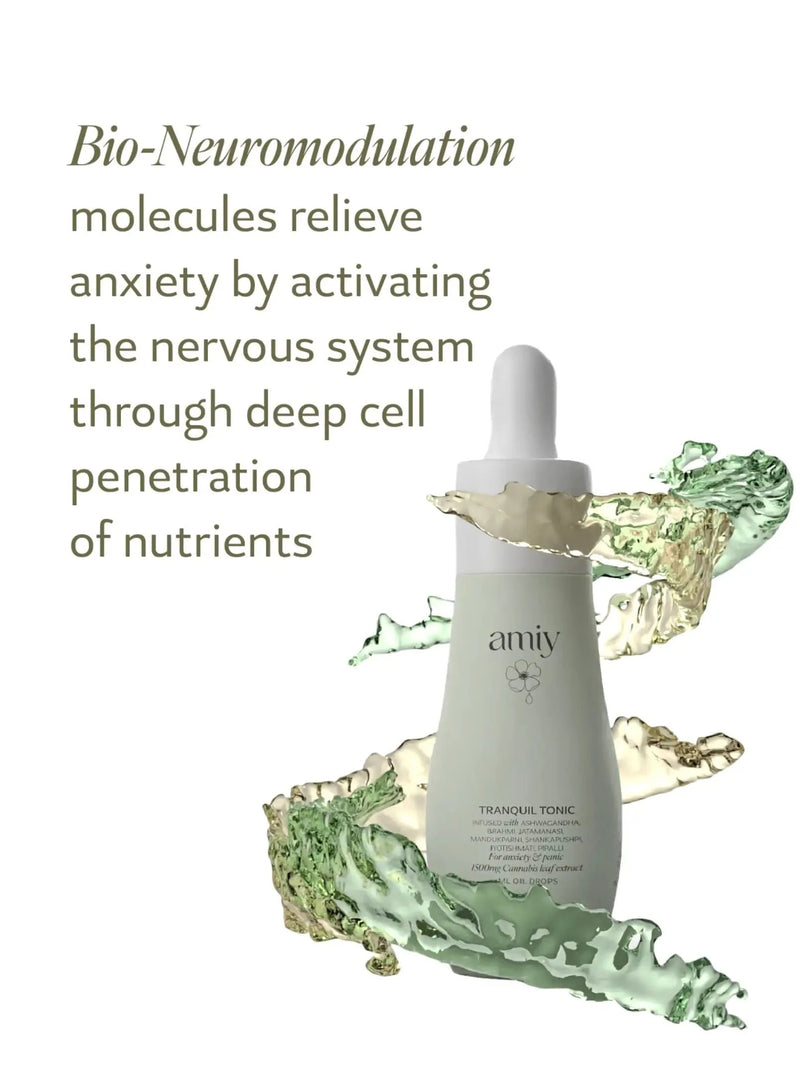 Tranquil Tonic: Natural oral drops for instant relief from anxiety, stress & worry.