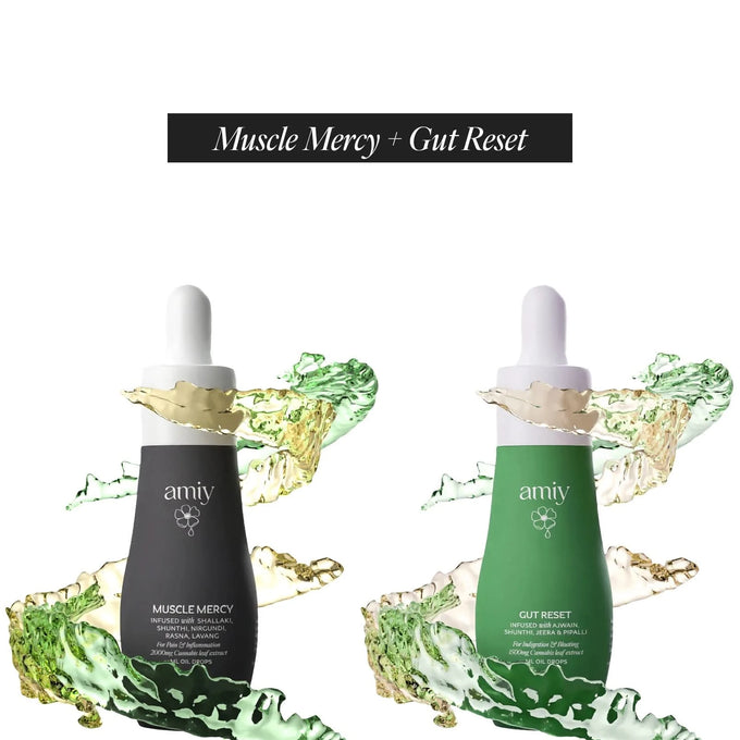 Gut & Gains Combo - Gut Reset & Muscle Mercy - 100% relief within 30 Min Naturally for digestion, pain & recovery