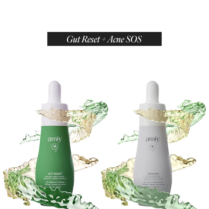 Glow from Gut Combo – Gut Reset + Acne SOS - 100% relief within 30 Min Naturally for clear skin & digestion