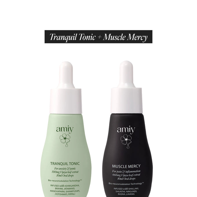 Muscle Mood Combo mini – Tranquil Tonic + Muscle Mercy - 100% relief within 30 Min Naturally for stress, pain & relaxation